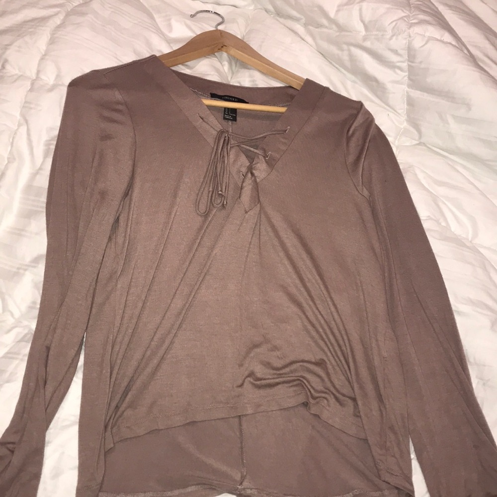 Forever 21 Hi-Lo Lace up Top